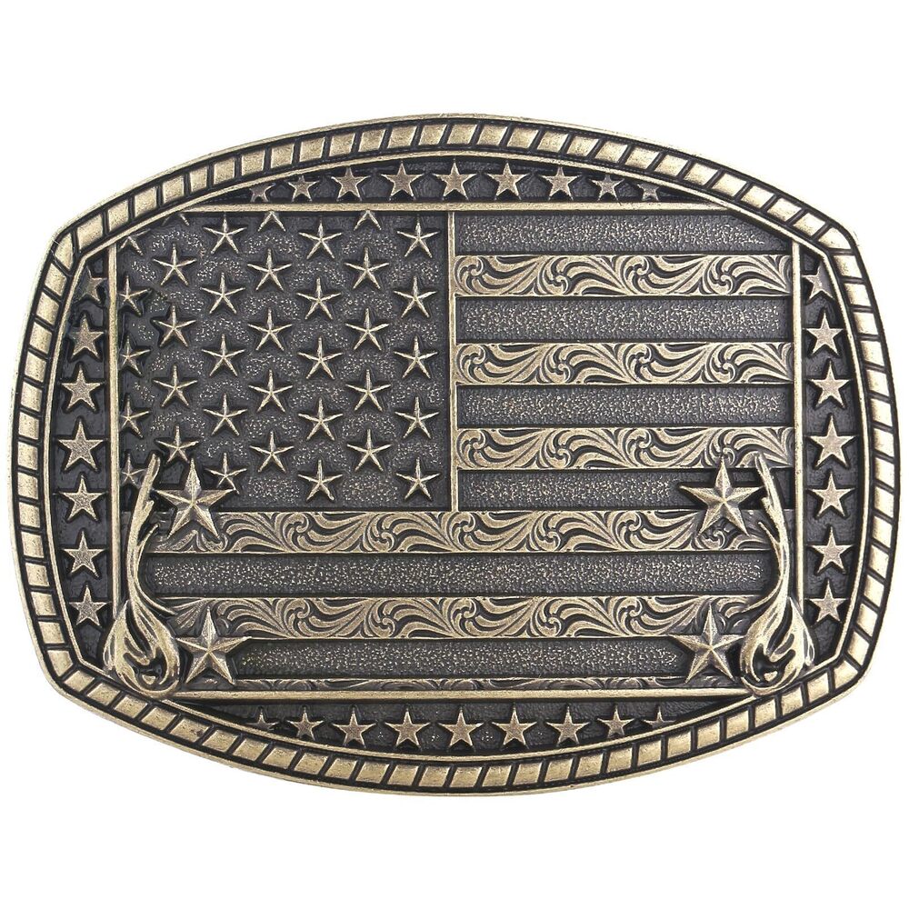 3031 Western Belt Buckle Vintage American Flag Belt Buckle Cowboy Outfits